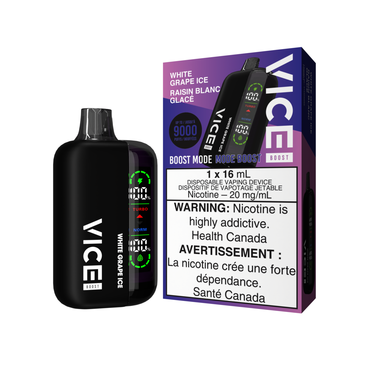 VICEBOOST DEVICE KITPACKAGE WHITEGRAPEICE